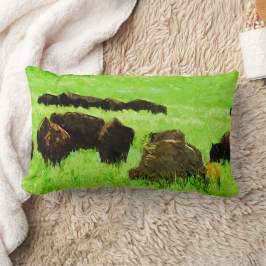 若い印象派を持つアメリカの抽象芸術 ランバークッション (ブランケット)