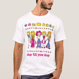 若い売子- "落ちるまで"買物をして下さい「 Tシャツ