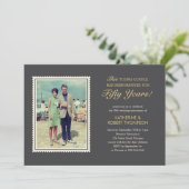 若い夫婦の結婚記念日招待状 招待状 (スタンド正面)