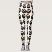 若い夫婦の黒いシルエットキスをするがお互い レギンス (正面)