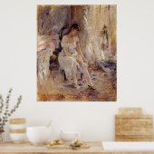 若い女の子が彼女のストッキングを着て – Poster ポスター (キッチン)