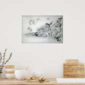 若い女の子と一緒の貝殻 ポスター (キッチン)