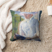 若い女の子と彼女の犬,メアリー・カッサット クッション (ブランケット)