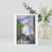 若い女の子と彼女の犬，メアリー・カッサット ポストカード (スタンド正面)