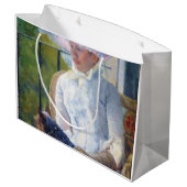 若い女の子と彼女の犬，メアリー・カッサット ラージペーパーバッグ (裏面アングル)