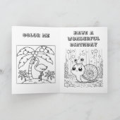 若い女の子のためのハッピーバースデーは私に色を付ける カード (内部)