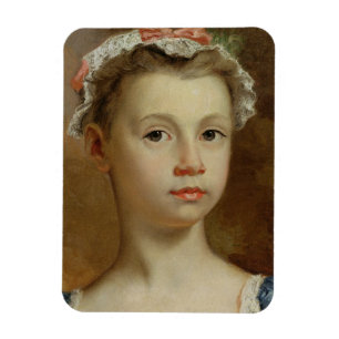 若い女の子のスケッチ、c.1730-40 (キャンバスの油) マグネット