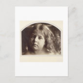 若い女の子のポートレート(コールからの卵白プリント ポストカード (正面)