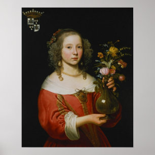 若い女の子のポートレート ポスター