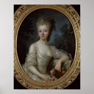 若い女の子のポートレート、1775年 ポスター