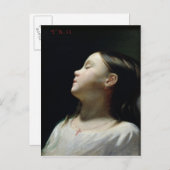 若い女の子の眠り, 1852 ポストカード (正面/裏面)