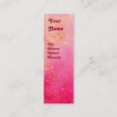 若い女の子の美しいファッション赤ピンク、明るい赤紫色白 スキニー名刺 (正面)