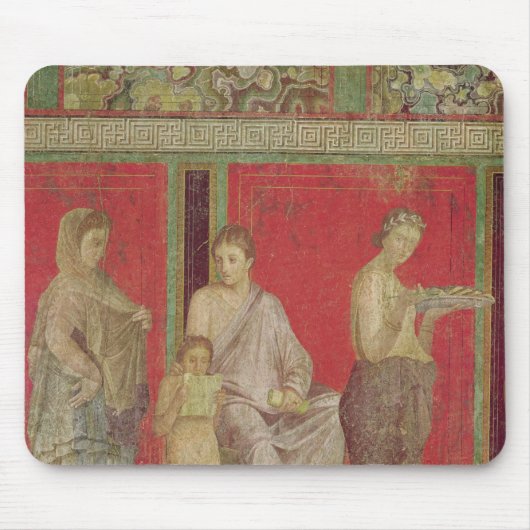 若い女の子の読書が付いている公教要理 マウスパッド (正面)