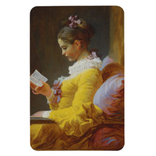 若い女の子の読書-ジーンHonoré Fragonard マグネット
