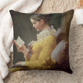 若い女の子の読書、c.1776 クッション (ブランケット)