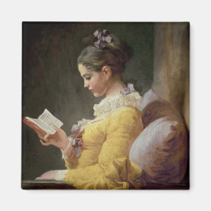 若い女の子の読書、c.1776 マグネット