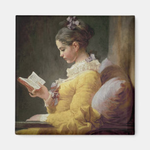 若い女の子の読書、c.1776 マグネット