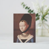 若い女の子の郵便はがきのポートレート ポストカード (スタンド正面)