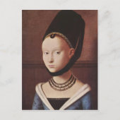 若い女の子の郵便はがきのポートレート ポストカード (正面)