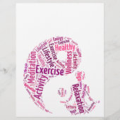 若い女の子は陰陽記号の下でヨガを練習 チラシ (正面)