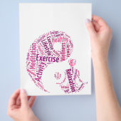 若い女の子は陰陽記号の下でヨガを練習 チラシ (手)