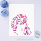 若い女の子は陰陽記号の下でヨガを練習 チラシ (シングル)