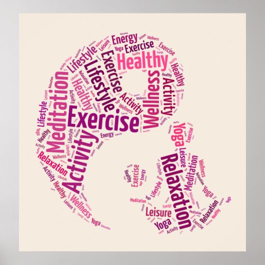 若い女の子は陰陽記号の下でヨガを練習 ポスター (正面)