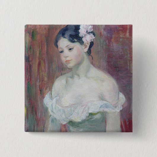 若い女の子1893年 缶バッジ (正面)
