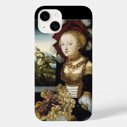 若い女の子,アンティークブドウとワイン Case-Mate iPhoneケース (裏面)