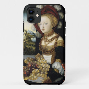 若い女の子,アンティークブドウとワイン iPhone 11 ケース