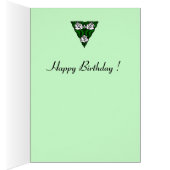 若い女の子，カラフルリボン渦巻き，キューピッド，誕生日 (内側 (右))