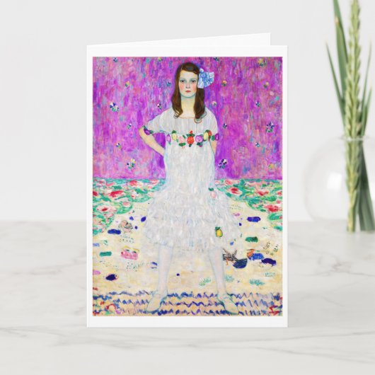若い女の子，グスタフクリムト カード (正面)