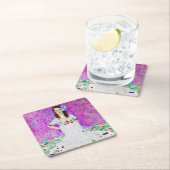 若い女の子,グスタフクリムト スクエアペーパーコースター (インサイチュ)