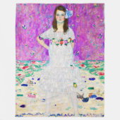 若い女の子,グスタフクリムト フリースブランケット (正面)