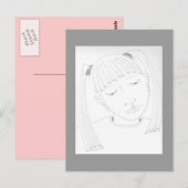 若い女の子 ポストカード (正面/裏面)