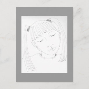 若い女の子 ポストカード