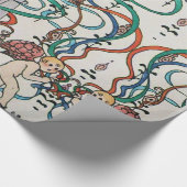 若い女の子，リカラフルボン，かわいいバレンタインデー ラッピングペーパー (角)