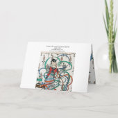 若い女の子，リカラフルボン，渦巻き，かわいいバレンタイン シーズンカード (裏面)