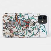 若い女の子，リボンカラフル渦巻き，キューピッドモノグラム Case-Mate iPhoneケース (裏面(横))