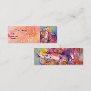 若い女の子，美しいヘアサロン，メイクアップアーティスト スキニー名刺