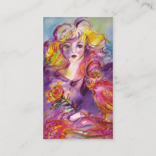 若い女の子，美しいヘアサロン，メイクアップアーティスト 名刺 (裏面)