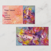 若い女の子,美しいヘアサロン,メイクアップアーティスト 名刺 (正面/裏面)