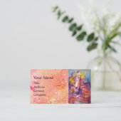 若い女の子,美しいヘアサロン,メイクアップアーティスト 名刺 (スタンド正面)