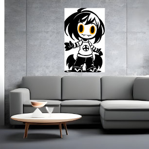若い女の子 AI Art ポスター