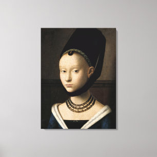 若い女の子(Christus)のポートレート1465-1470年 キャンバスプリント