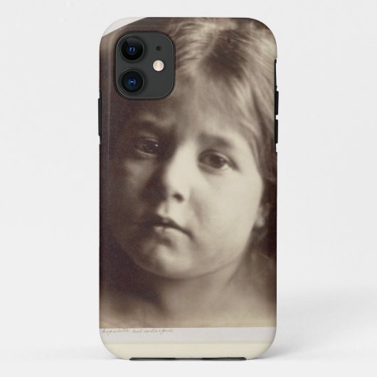若い女の子(colのポートレートからの卵白のプリント Case-Mate iPhoneケース (裏面)