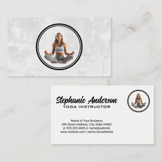 若い女めい想性 | ヨガポーズ 名刺 (正面/裏面)