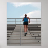 若い女ランニング性の立ち上がり ポスター (正面)
