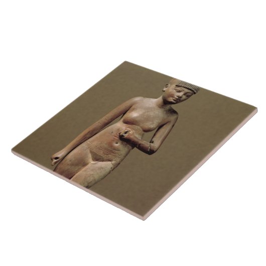 若い女中(木)の彫像 タイル (側面)