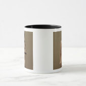 若い女中(木)の彫像 マグカップ (中央)